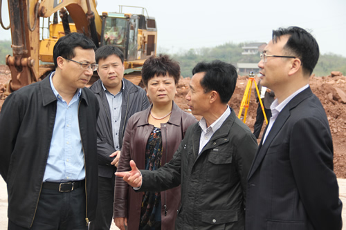 衡阳市委领导调研公司项目建设进度