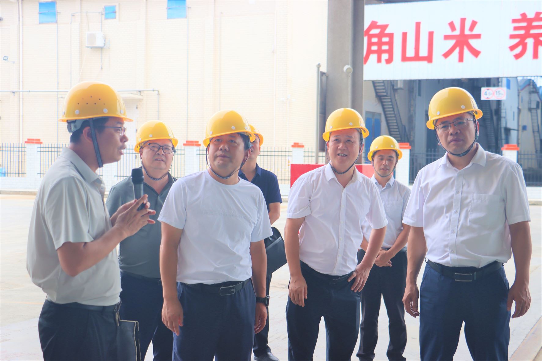 省粮储局副局长肖江龙一行到角山米业调研早稻收购工作